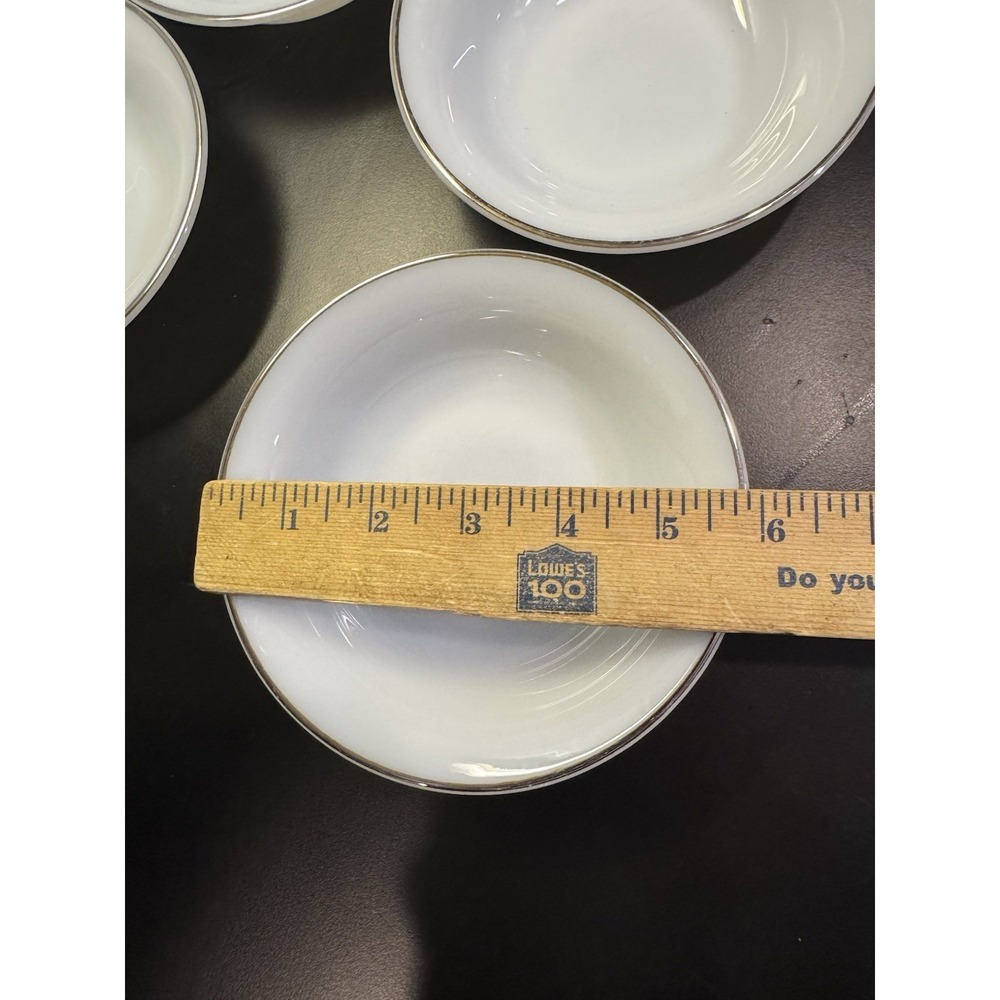 Corning Crown White Milk Glass 6" Bowls Set Of 4 - Picture 5 of 8